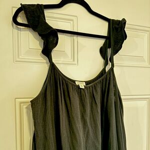 J. Crew Ruffle Strap Gauze Maxi Dress